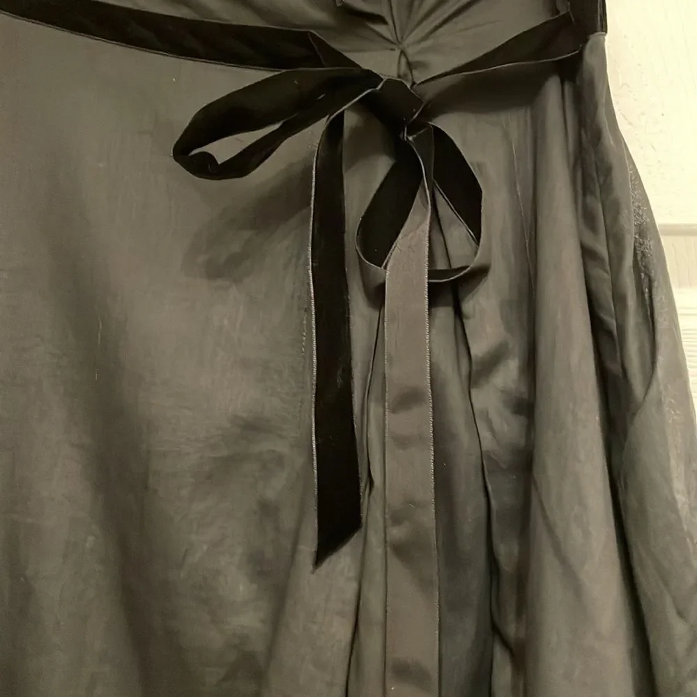 Free People Black & Silver Tiered Ruffle Hem Skirt - Picture 2 of 6